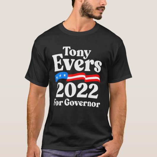 Tony Evers für Wisconsin-Demokraten T-Shirt (Vorderseite)