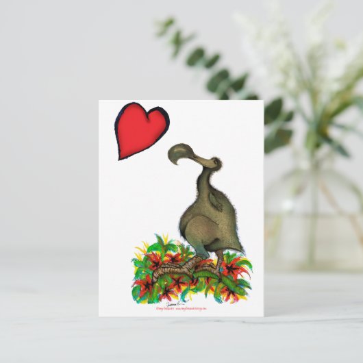 Tony Farfernandes-Liebe-Dodo Postkarte (Stehend Vorderseite)