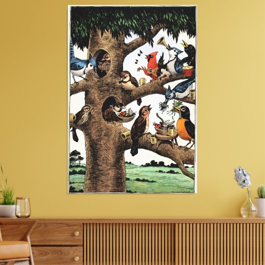 Tony Millionaire Singing Birds Leinwand Art Print (Insitu (Wohnzimmer))