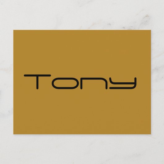 Tony, Orphan Black, geometrischer Schriftart Postkarte (Vorderseite)
