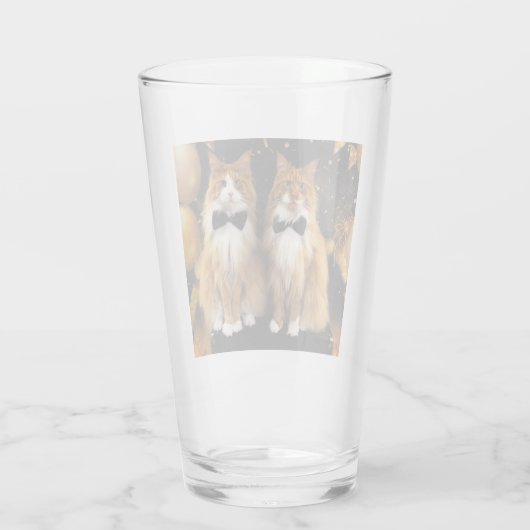 Tony und Teddy Cat Glas (Rückseite)