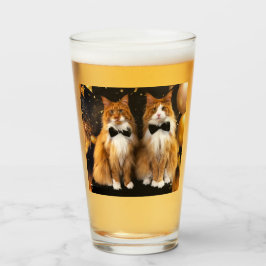 Tony und Teddy Cat Glas