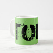 Tony vom Waisenschwarzen, Blockschrift, groß Kaffeetasse (Vorderseite Links)