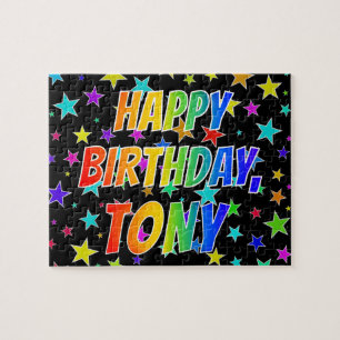 "TONY" Vorname, Spaß "GLÜCKLICHER BIRTHTAG" Puzzle