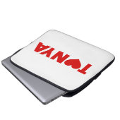Tonya-Liebe Laptopschutzhülle (Vorne Knopf)