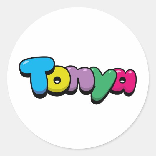 Tonya Runder Aufkleber (Vorderseite)