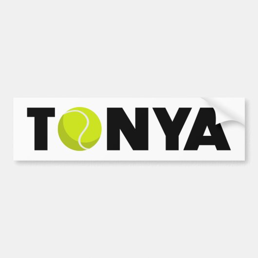 Tonya Tennis Autoaufkleber (Vorne)