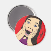 Tonza Screaming Girl Magnet (Vorderseite/Rückseite)