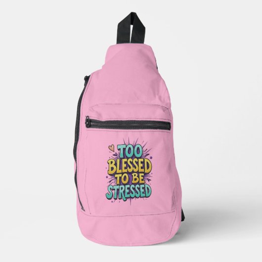 Too Blessed to be stressed - Christian Crossbody Bag (Vorderseite)