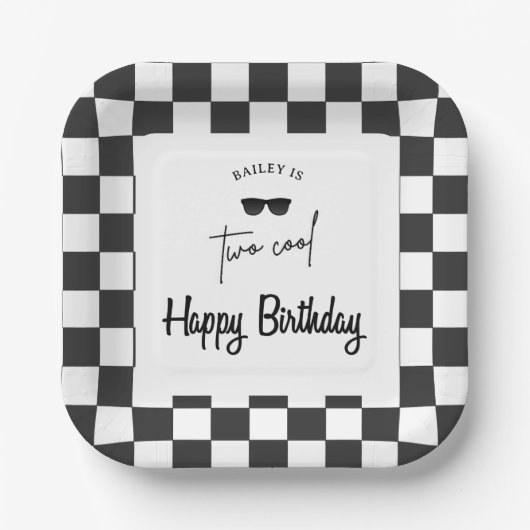 Too Cool 2. Geburtstag  Pappteller (Vorderseite)