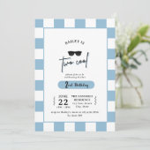 Too Cool 2nd Birthday Invitation Einladung (Stehend Vorderseite)