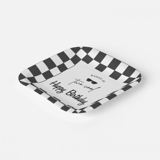 Too Cool 2nd Birthday Pappteller (Gewinkelt)