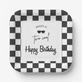 Too Cool 2nd Birthday Pappteller (Vorderseite)