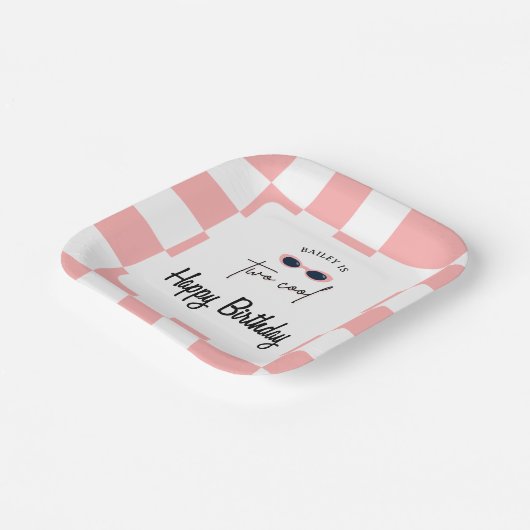 Too Cool 2nd Birthday  Pappteller (Gewinkelt)