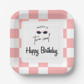 Too Cool 2nd Birthday  Pappteller (Vorderseite)