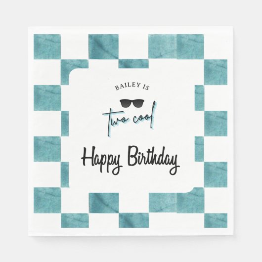 Too Cool 2nd Birthday  Serviette (Vorderseite)