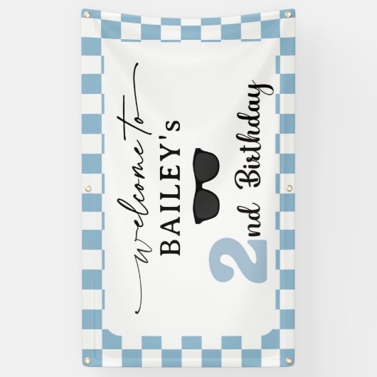 Too Cool 2nd Birthday Welcome Banner (Vertikal)