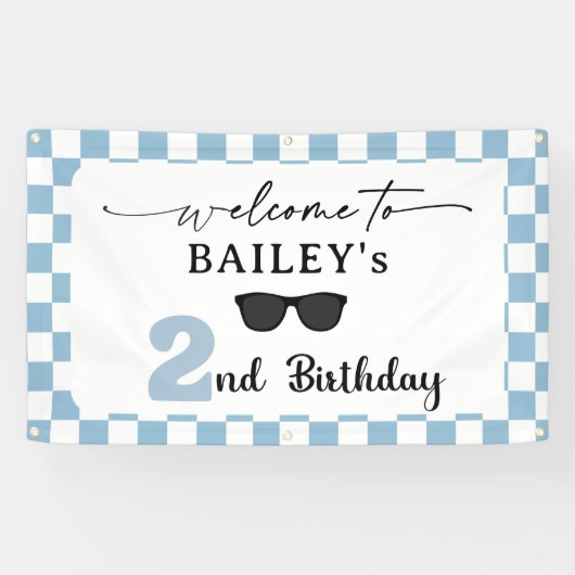 Too Cool 2nd Birthday Welcome Banner (Horizontal)