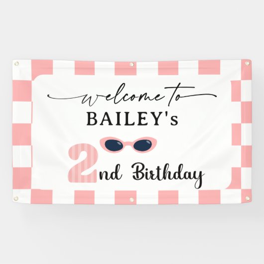 Too Cool 2nd Birthday Welcome Banner (Horizontal)