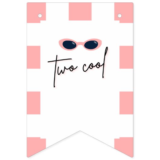 Too Cool 2nd Birthday  Wimpelkette (Erste Fahne)