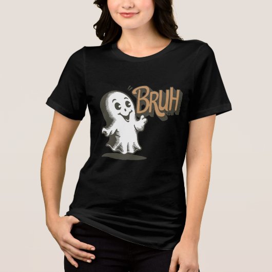 Too Cool for BOO! BRUH Tri-Blend Shirt (Vorderseite)
