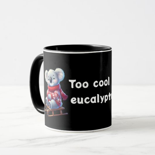 Too Cool for Eucalyptus | Funny Koala Combo Mug Tasse (Vorderseite Links)