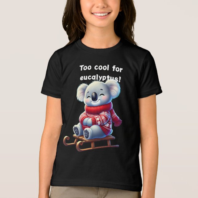 Too Cool for Eucalyptus | Funny Koala Kids T-Shirt Tri-Blend Shirt (Vorderseite)