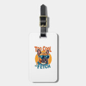 Too Cool for Fetch French Bulldog Vintage Sunglass Gepäckanhänger (Vorderseite vertikal)