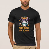 Too Cool for School Cat T-Shirt (Vorderseite)
