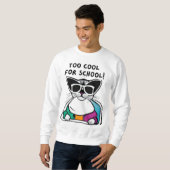 Too Cool for School Cat T-Shirt Sweatshirt (Vorne ganz)