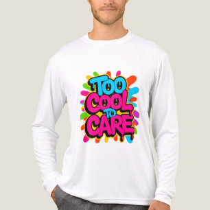 Too Cool To Care — Herren-T-Shirt mit kühner Typog Tri-Blend Shirt