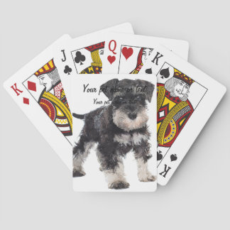 Too Cute Puppy Miniature Schnauzer Dog Spielkarten