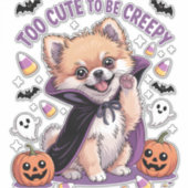 Too Cute to be Creepy Halloween Tee PNG Aufkleber (Vorderseite)