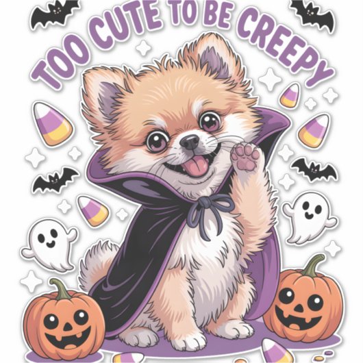 Too Cute to be Creepy Halloween Tee PNG Aufkleber (Vorderseite)