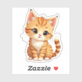 Too Cute to Be Serious – Funny Kitty Sticker (Blatt)
