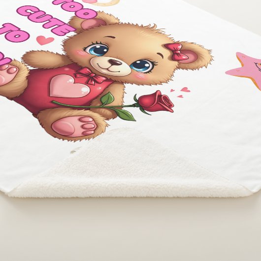 Too Cute to Bear – Valentine Teddy Baby Design Sherpadecke (3/4)