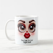 Too Cute To Care, Fabulous Eyes Funny Face Kaffeetasse (Links)
