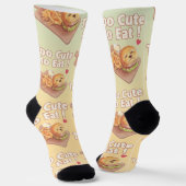 Too Cute to Eat: Smiling Bichon Burger Art Socken (Gewinkelt)