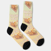 Too Cute to Eat: Smiling Bichon Burger Art Socken (Rechts)