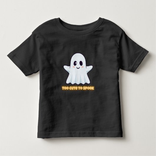 Too Cute To Spook – Adorable Kawaii Ghost Hallowee Kleinkind T-shirt (Vorderseite)