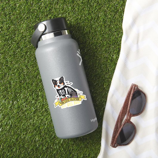 Too Cute to Spook But Will Bark Adorable Halloween Aufkleber (HydroFlask Insitu)