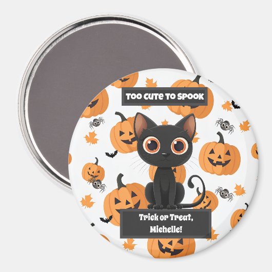 Too Cute to Spook – Custom Halloween Magnet (Vorderseite/Rückseite)