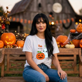 Too Cute to Spook – Cute Ghost Halloween T-Shirt