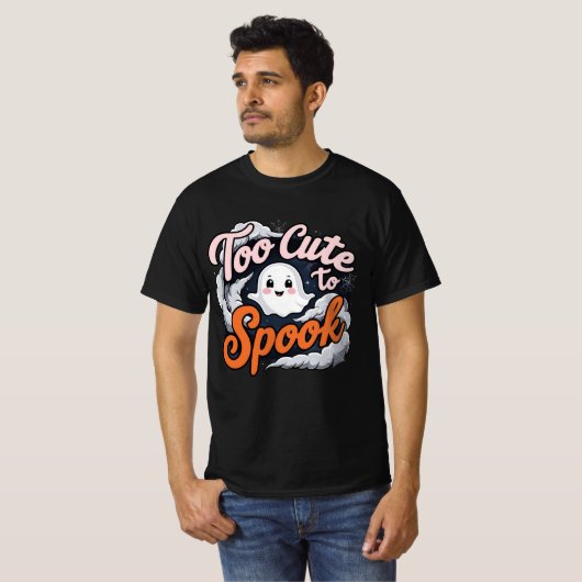 Too Cute to Spook Ghost Design T-Shirt (Vorne ganz)