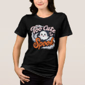 Too Cute to Spook Ghost Design Tri-Blend Shirt (Vorderseite)