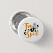Too Cute To Spook Ghost Halloween Funny Hoodie Button (Vorne & Hinten)