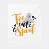 Too Cute To Spook Ghost Halloween Funny Hoodie Fleecedecke (Vorderseite)