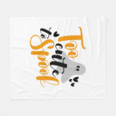 Too Cute To Spook Ghost Halloween Funny Hoodie Fleecedecke (Vorderseite (Horizontal))