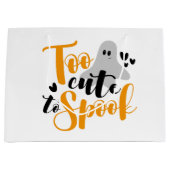 Too Cute To Spook Ghost Halloween Funny Hoodie Große Geschenktüte (Vorderseite)