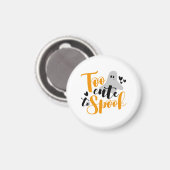 Too Cute To Spook Ghost Halloween Funny Hoodie Magnet (Vorderseite/Rückseite)